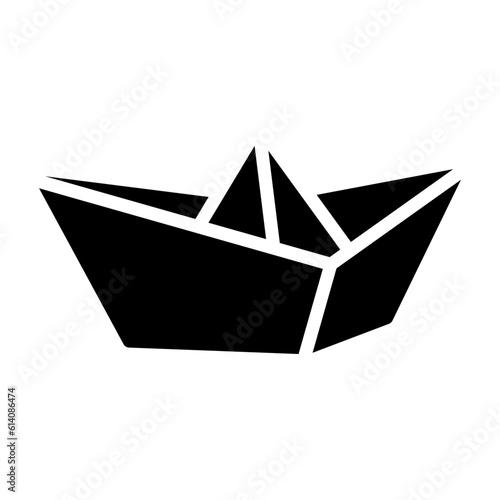 paper boat Solid icon