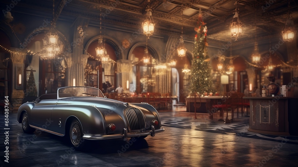 Style fusion, ornate, Club, Furry, landscape, textured, Motion blur, gameart, charcoal colors, Haussmann Paris, lantern lighting, Hyperrealistic intricate detail, finely detailed, car interior design