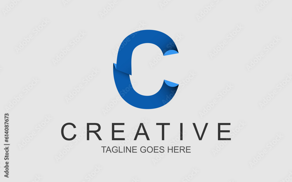 modern color font letter C logo design modern color font letter C logo design