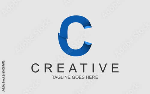 Free Download modern color font letter C logo design - GFXLoad