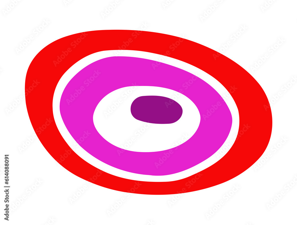 Isolated squiggle doodle abstract element of design: a basic dot inside looping circles.
Isolated squiggle doodle abstract element of design: a basic dot inside looping circles.