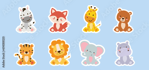 cute animals sticker