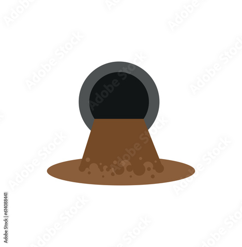 water pollution sign on white background