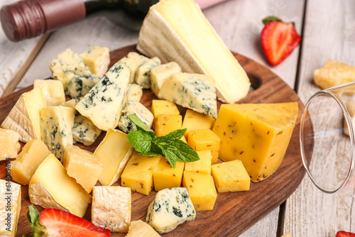 Assorted cheese board with ...