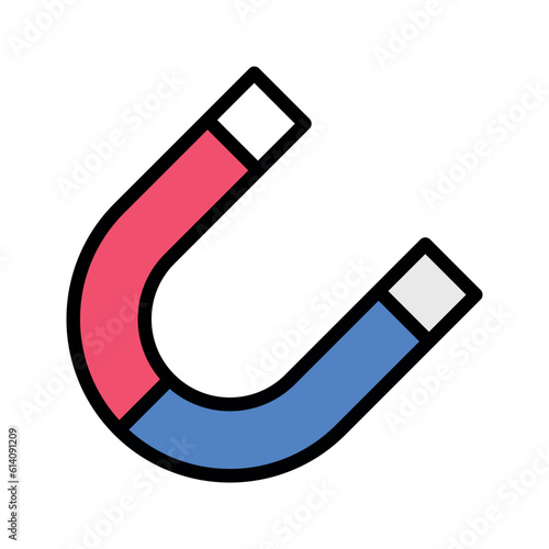 magnet sign symbol vector glyph color icon