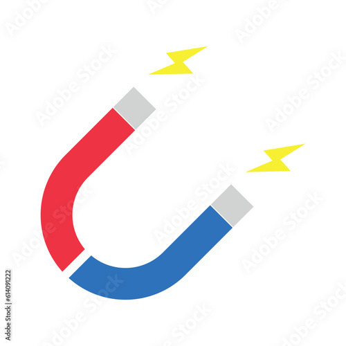 magnet sign symbol vector glyph color icon