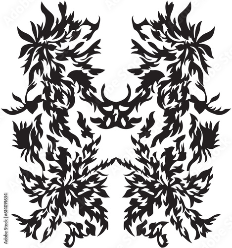 ethnic footage pattern made of leaves