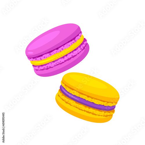 Colorful sweet macaroons