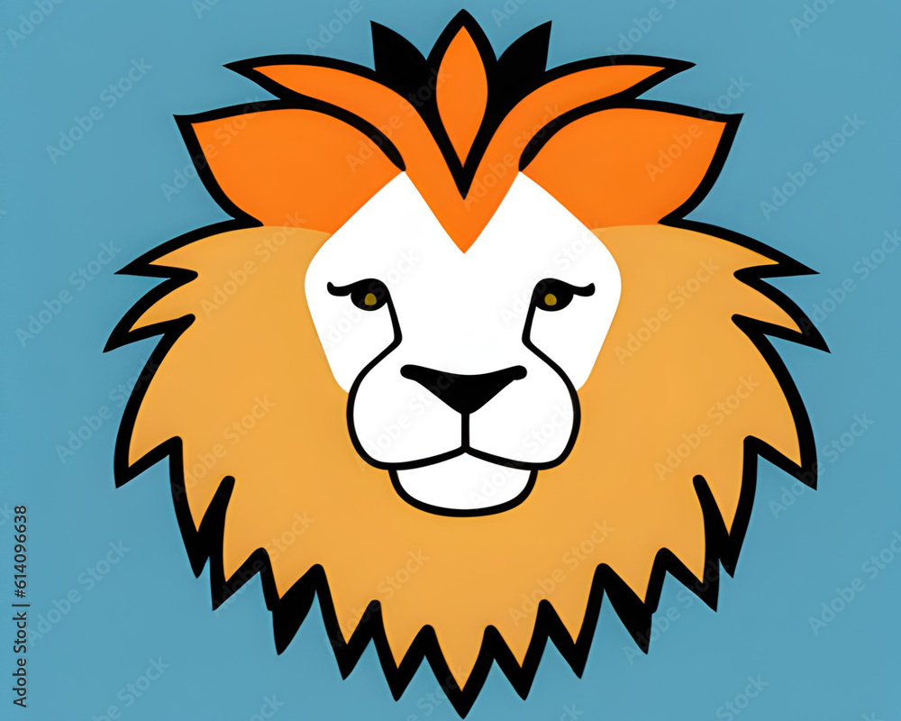 Fototapeta premium Lion head illustration