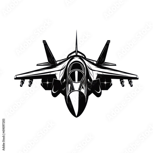 Foto Vector fighter jet icon