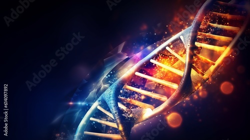 Abstract DNA Technology: Futuristic Science Medical Concept, Generative AI