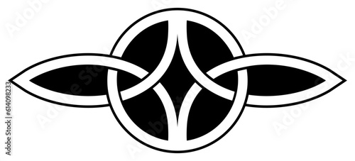 Serch Bythol als Kontur in Schwarz. Keltisches Symbol. Isolierter Hintergrund.
Keltisches Symbol das die nie endende Liebe zwischen zwei Menschen darstellt.