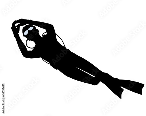Scuba diver illustration