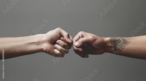 handshake between two people. Generative Ai. 