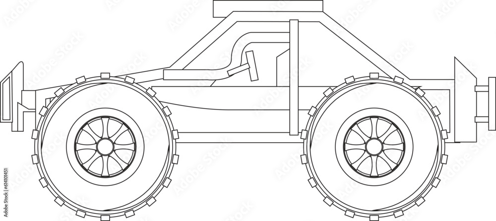 Monster truck vehicle transportation sport vector graphic