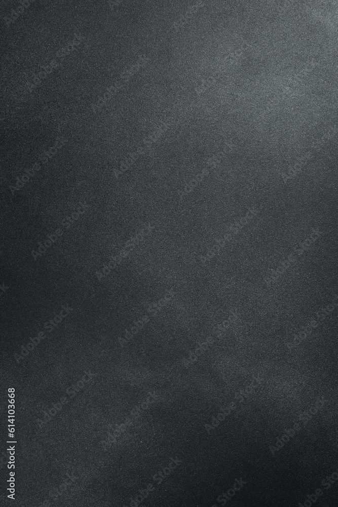 Black stone background. Dark gray wide banner with concrete wall surface texture. Top view.