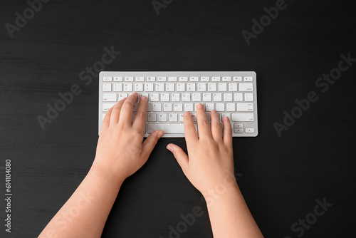 Female hands with modern co...