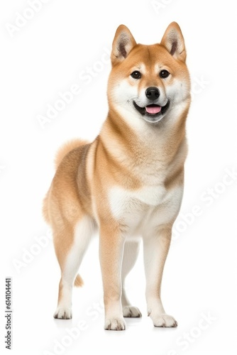 Shiba Inu on White Background