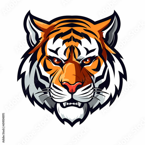 Tiger Head Cartoon Illustration