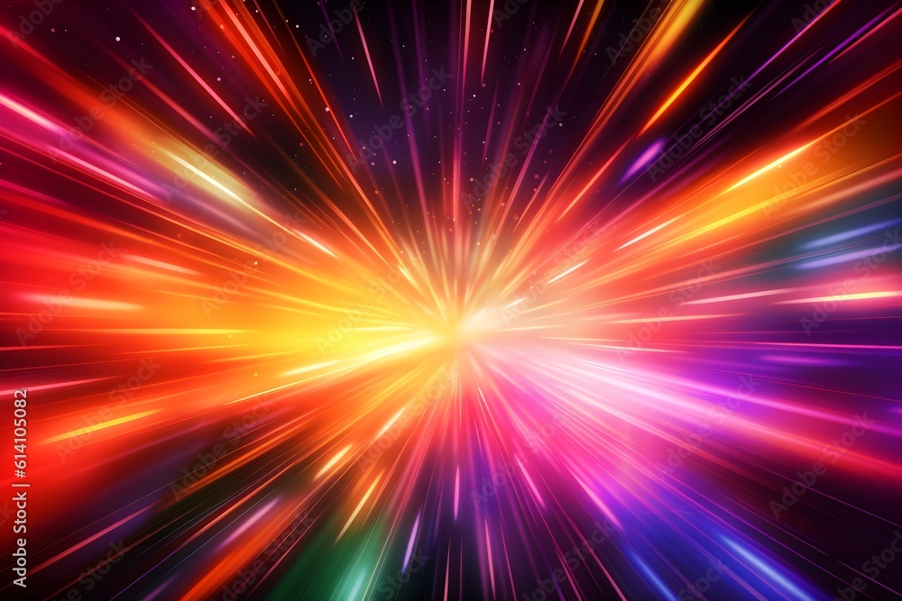 Long exposure of car motion, colorful lines background, ai generated Long exposure of car motion, colorful lines background, ai generated