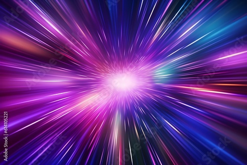 Long exposure of car motion, colorful lines background, ai generated