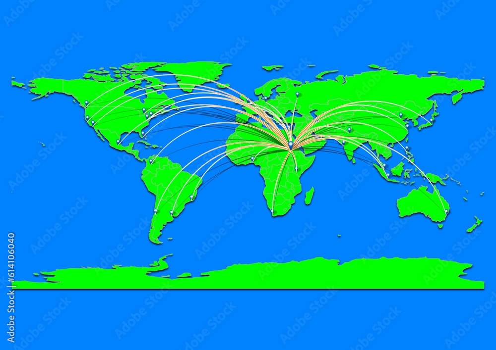 Naklejka premium Vibrant Khartoum, Sudan map - Export concept map for Khartoum, Sudan on World map. Suitable for export concepts. File is suitable for digital editing and prints of all sizes.