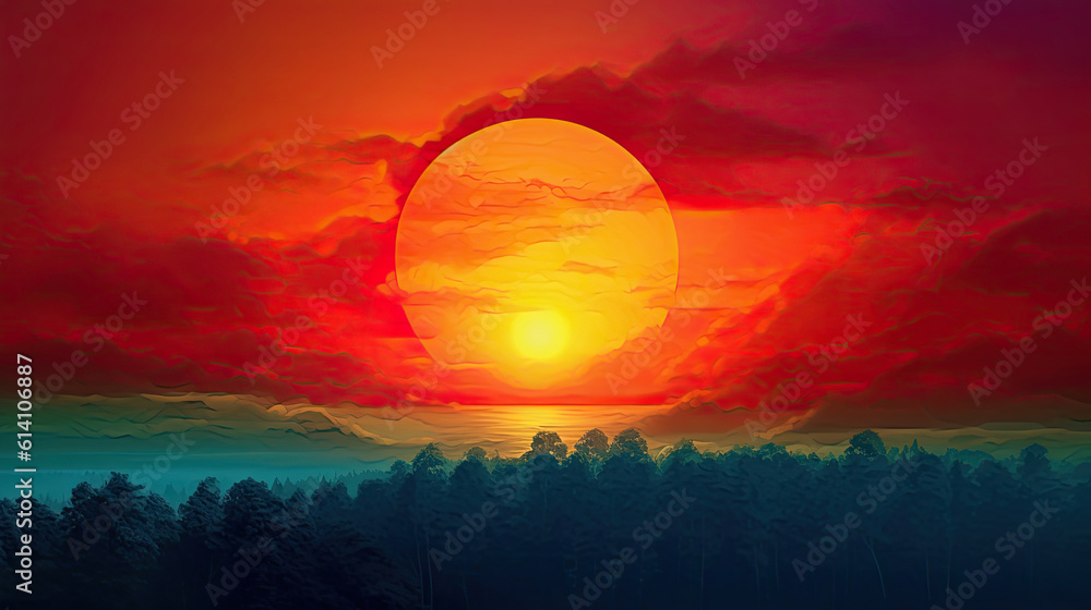 Dusk's Symphony: The Dance of Colors, created with Generative Al technology. Dusk's Symphony: The Dance of Colors, created with Generative Al technology.