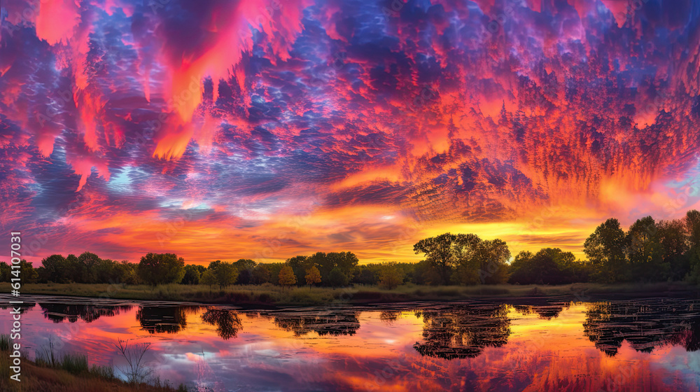 Dusk's Symphony: The Dance of Colors, created with Generative Al technology. Dusk's Symphony: The Dance of Colors, created with Generative Al technology.