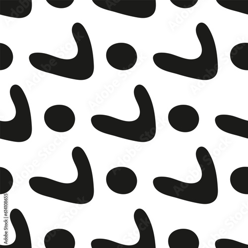 Seamless pattern with hand drawn shapes. Vector illustration