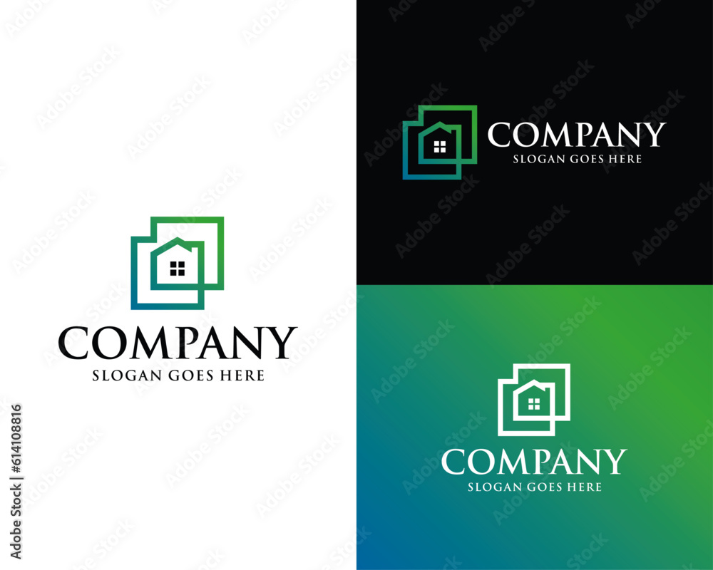 Fototapeta premium square house logo