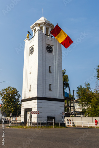 The clock tower in Kalutara, Sri Lanka photo