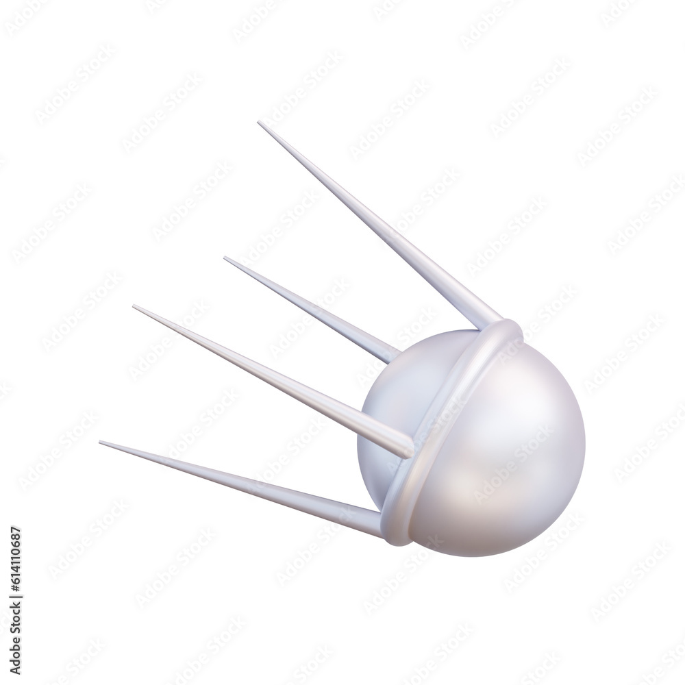 3d illustration of natural satellite 3d illustration of natural satellite