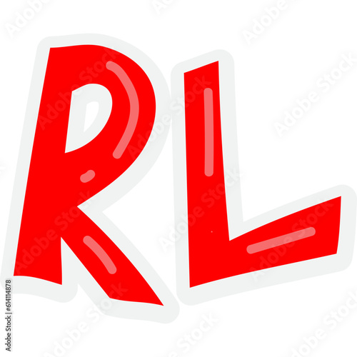 ,Vector collection with illustrations of Klav and RL for children. Hand drawn cartoon illustrations in a funny doodle style.