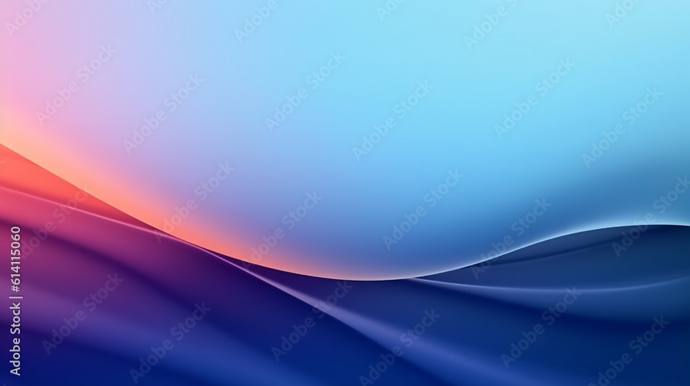 Fototapeta premium Color waves gradient color change presentation business background web site backdrop for slides, AI-Generated illustration