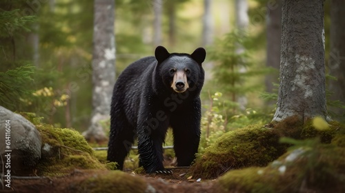 Black Bear in the Forest