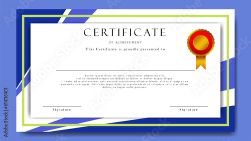 Modern certificate template for digital and print