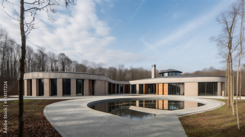Art museum building with modern design Art museum building with modern design