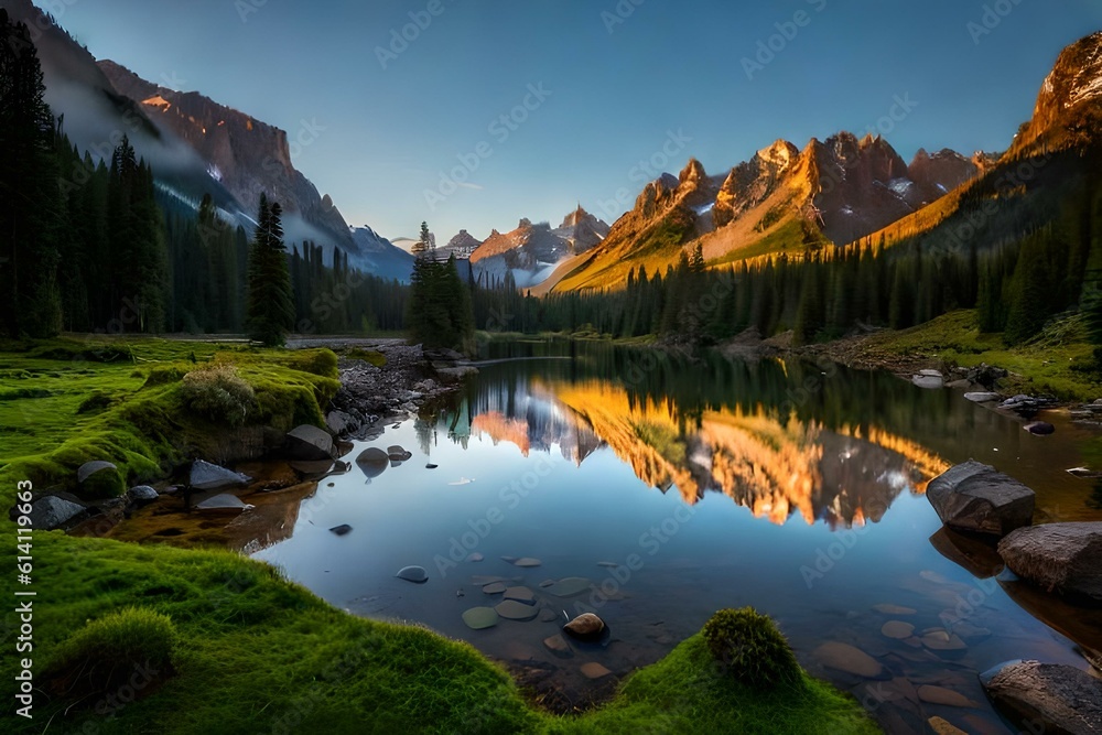 lake in the mountains