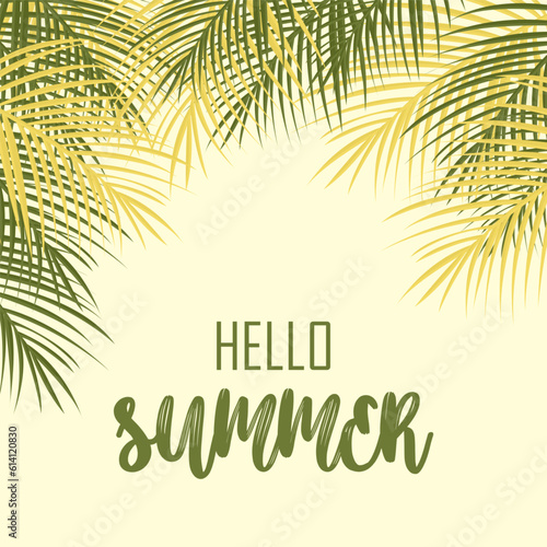 hello summer vector background. welcome summer. suitable for card or banner