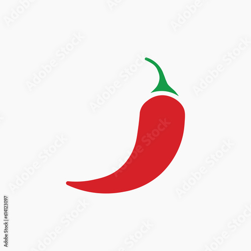 Red Hot natural chili pepper icon vector. Red hot pepper flat icon. Chili spicy symbol sign