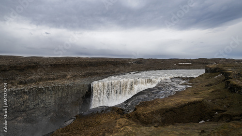Fototapeta Naklejka Na Ścianę i Meble -  Dettifoss waterfall in iceland in moody weather