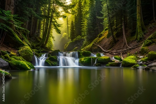 waterfall in the jungle