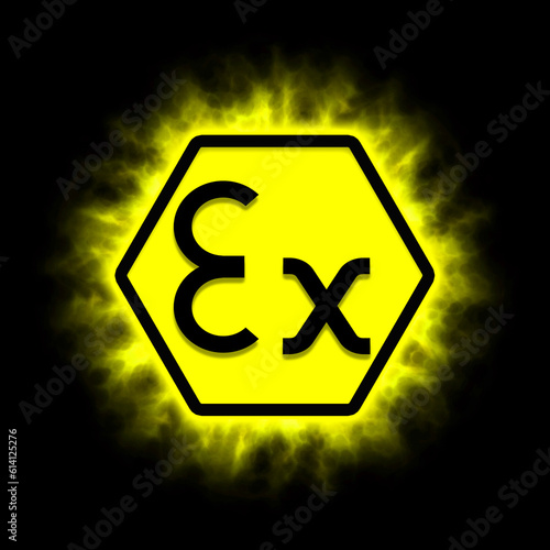 Obraz na plátne ATEX directive regulation (Equipment intended for use in explosive atmospheres) is a norm to protect manufacturer employees and users