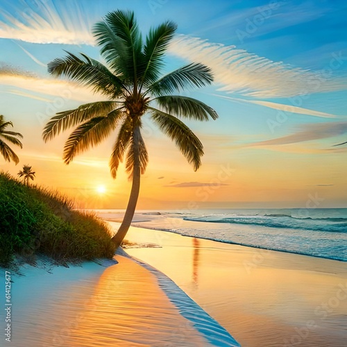 sunset on the beach