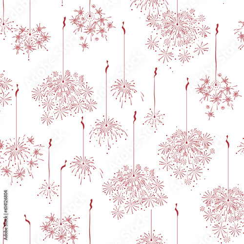 Beautiful japanese sparkler seamless pattern,