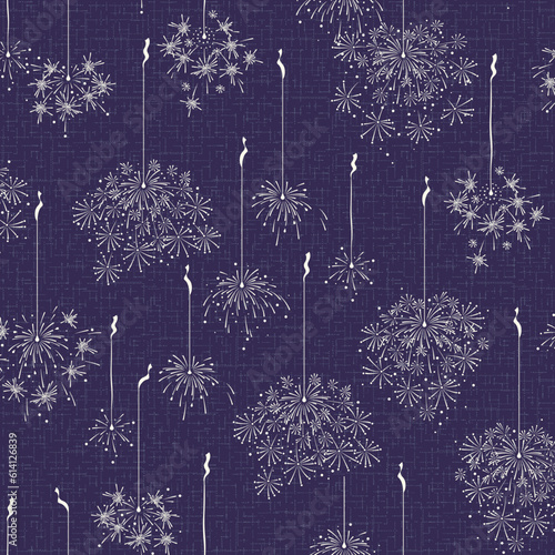 Beautiful japanese sparkler seamless pattern,