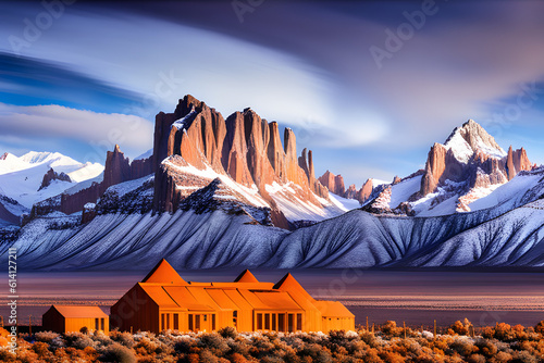 landscape in winter  created using AI Generative Technology	
