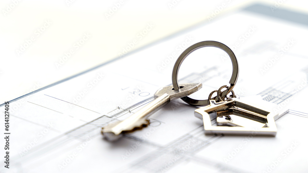 the keys to the new house on the drawings of the house the keys to the new house on the drawings of the house