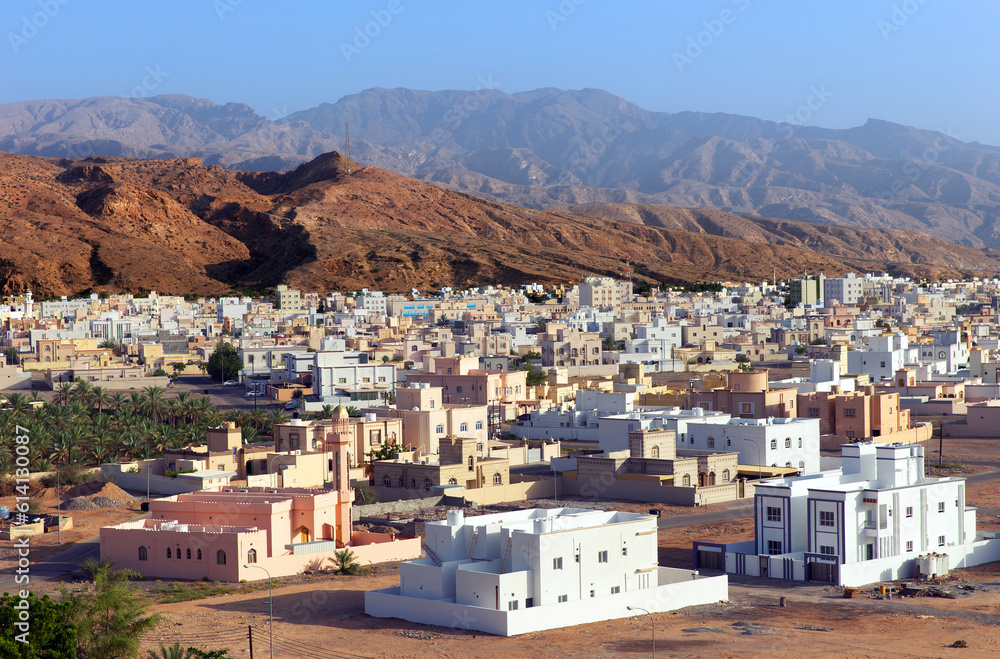 Scenic view of the city of Qurayyat. Sultanate of Oman