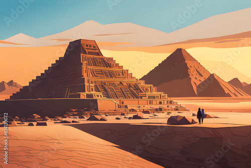 pyramids  created using AI Generative Technology